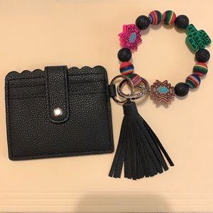 Handmade Wristlet & Card Holder with Tassel